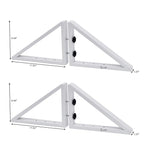 WELLAND Triangle Support Feet Set of 2 for 360 Degree Configurable Gate Collection, Solid Pine Wood, Easy to Install, 2 Pairs of Safety Fence Feet for Freestanding Pet Gates, White (Only Feet)