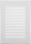Vent Systems 5 x 7 Inch (Inner) White Rectangular Soffit Vent Cover - Metal HVAC Return Air Grille with Mesh Screen - Register Wall Vent Duct Grill - Outdoor, Indoor, Crawlspace Exhaust Ventilation