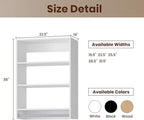 ROOMTEC 22.5" Medium Hanging Closet Unit, Modular Closet System with Hanging Rod, Wardrobe Organizer for Bedroom or Walk-in Closet, Wall Mounted, Customizable Clothes Storage Unit, White