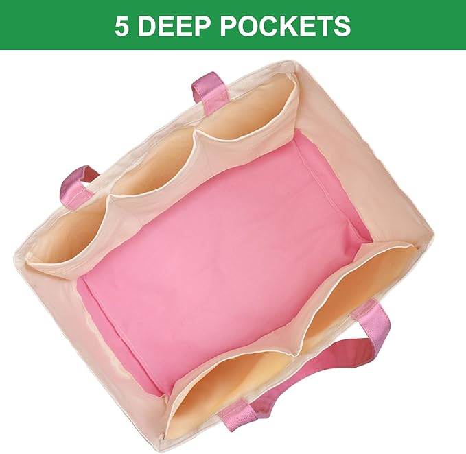 Canvas Reusable Grocery Bags Heavy Duty, 8.3 gal Foldable Large Tote Bag with Handles, Holds 60 lbs Canvas Shopping Bags, 1 Pack