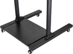 Mount-It! Mobile Computer Cart with Monitor Mount for Screen up to 32", Portable Desk on Wheels, Rolling Laptop Stand for Teachers, Office, Classroom, Rise up to 53", Podium, Keyboard Tray, Black