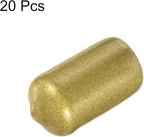 uxcell 20pcs Rubber End Caps 1/2"(12mm) ID Vinyl Round Tube Bolt Cap Cover Thread Protectors Gold