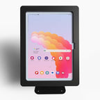 TABcare Anti-Theft Acrylic Case with 360 Rotate 180 Swivel Metal Desktop Stand & 90-Degree USB C Cable for Samsung Galaxy TAB A8 10.5 Tablet (Black, TAB A8 10.5)