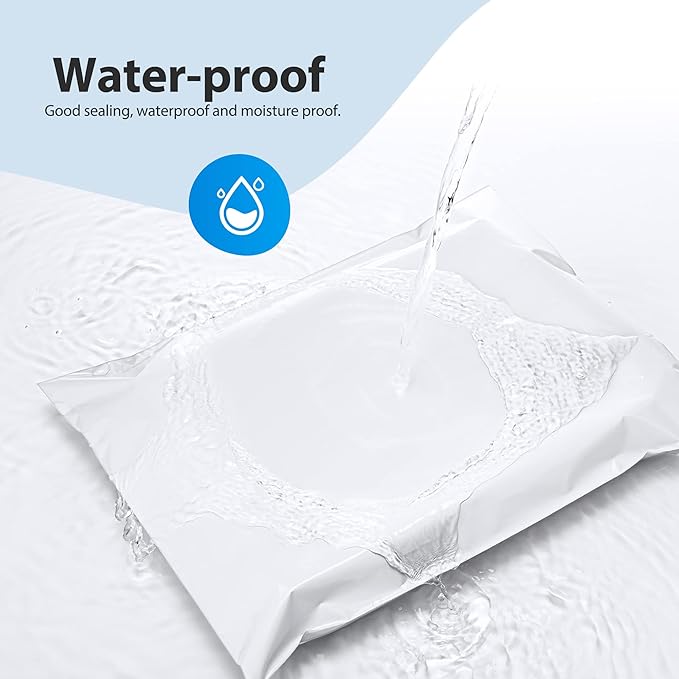 Fuxury 2000 Pcs 14.5x19" Poly Mailers,Waterproof Mailing Envelopes for Clothing, Strong Adhesive Poly Shipping Postage Bags for Small Business(White)