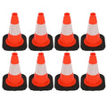 8 Pack 12 Inch Orange PVC Traffic Cones Black Base Stable Durable, Sport Training Soccer Practice Kids Safety Markers Indoor Outdoor Use (8, Orange, 12 Inch)