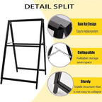 2 Pack A Frame Sidewalk Sign 24x36 inches Sandwich Board Signs Outdoor Heavy Duty Double-Sided,including 4 Anti-Glare Covers & 4 PVC Boards for Business Indoor Outdoor