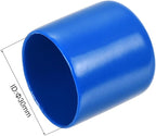 uxcell 5pcs Rubber End Caps 30mm ID Vinyl Round Tube Bolt Cap Cover Screw Thread Protectors Blue
