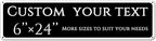 Custom Sign, custom street sign，Reflective,Aluminum Weatherproof Metal Sign Multiple Sizes, Sports field,for Office, Business, Workplace, office, Home, Delivery Signs(6 * 24 Inch)