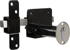 GateMate Long Throw Gate Lock 1490156, Euro Profile Keyed Alike Lock for Sheds & Gates, Keyed Outside with Thumb Turn Inside, 316 Stainless Steel, for Wooden Gates & Doors Up to 2 ¾” (70mm), 5 Keys
