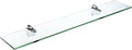 Spancraft Glass H-8x18-Chrome Heron Glass Shelf, Chrome, 8" x 18"