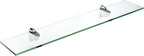 Spancraft Glass H-6x30-Chrome Heron Glass Shelf, Chrome, 6" x 30"