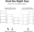 Amazon Basics 3-Shelf Adjustable Heavy Duty Steel Wire Rack Storage Shelving Organizer for Kitchen, Garage, 23.2" L x 13.4" W x 30" H, Chrome