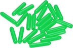 uxcell 20pcs Rubber End Caps 2mm ID Vinyl PVC Round Tube Bolt Cap Cover Screw Thread Protectors Green