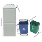 Dual Tilt Out Trash Can Cabinet Waste and Recycling Bin Combo Large Garbage Cans for Kitchen Home Stainless Steel Dog Proof Trash Can Cabinet