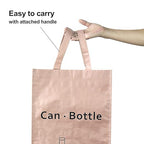 Separate Recycling Bin for Kitchen Home - Indoor Recycle Bins (Pink, Green, Gray) Waste Trash Sorting Bins, Reusable Waterproof Affordable Recycle Bags, Pack of 3 Bags