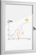 Mifuro 36"x24" Enclosed Bulletin Board, Outdoor Lockable Weather-Resistant Aluminum Noticeboard for School & Office, Silver Frame w/Magnetic Board