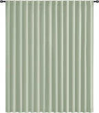 Hiasan Room Divider Curtains Patio Sliding Door Blackout Curtain Privacy Room Thermal Insulated Noise Reduction Panel with Back Tab & Rod Pocket for Bedroom Partition(80 x 84 Inches, Bean Green)