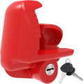 ROMON Red Trailer Hitch Locks with Keys, Universal Size Fit 1-7/8", 2", and 2-5/16" Coupler, Adjustable Heavy Duty Steel Trailer Tongue Lock for Boat, Trailers and RV, Anti-Theft Hitches, 1 Pack