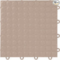FlooringInc's Nitro 12"x12" Snap-Together Garage Flooring Tiles, Non-Slip Interlocking Plastic Floor Mat, Garage Organization & Storage, Coin Pattern, Sahara Sand, 12 Tiles, 12 Sq/Ft