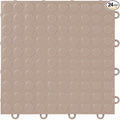 FlooringInc's Nitro 12"x12" Snap-Together Garage Flooring Tiles, Non-Slip Interlocking Plastic Floor Mat, Coin Pattern, Sahara Sand, 24 Tiles, 24 Sq/Ft