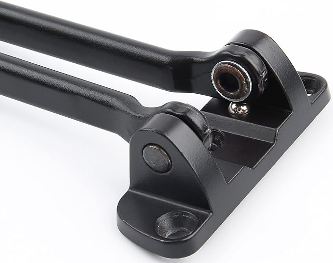 HASWARE Home Security Door Lock Swing Bar,Black Alloy Anti-Theft Door Guard Latch for Front and Inside Door, Safety Childproof Reinforcement Door Stopper (Black)