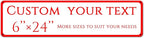Custom Sign, custom street sign，Aluminum Weatherproof Metal Sign Multiple Sizes, Double-sided.Customize for Office, Business, Workplace, office, Home, Delivery Signs(6 * 24 Inch)