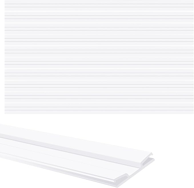 Pangda 10 Pcs 60 Inch Letter Tracks for Plastic Sign Plastic Marquee Letter Board Track for 5,7 and 9 Inch Panels (White,1 x 60 Inches)