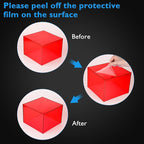 3Pcs Red Buffet Risers Acrylic Boxes Display Food Risers for Buffet Table Platter Parties Weddings Catering Dessert Collectibles Figures Show (6''x7''x8'')