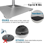 Adjustable Sign Stand for Display, with Upgraded Iron Base, Pedestal Floor Signage Stand Holder for Outdoor or Indoor Advertising (8.5 x 11, Silver 3Pack)