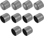 uxcell 10pcs Rubber End Caps 32mm(1 1/4") ID Vinyl Round End Cap Cover Screw Thread Protectors Dark Grey