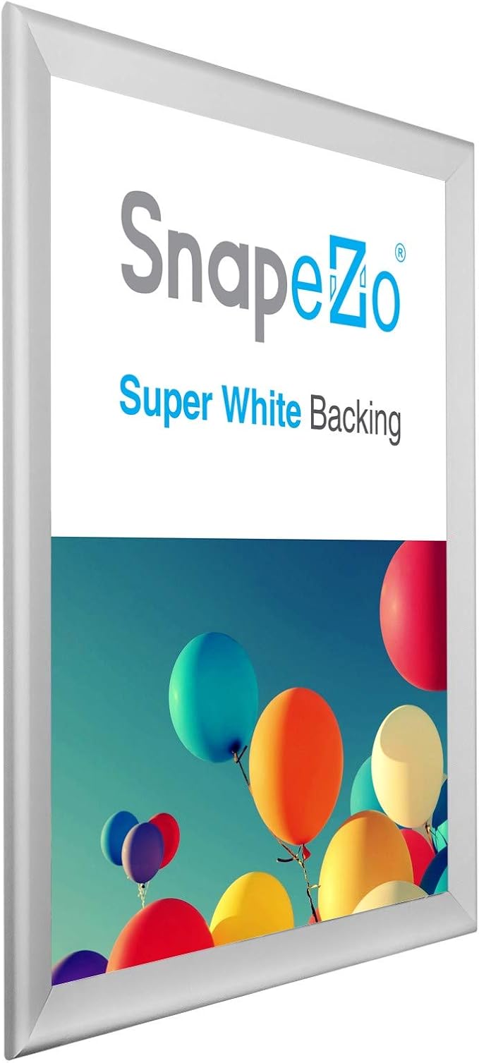 SnapeZo 2-Pack 36x48 Inches Silver Poster Frames, Front-Loading Snap Frame, 1.7" Aluminum Profile, Wall Mounted