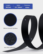 Melamine Edge Banding Black 3/4 inch x 10 ft Veneer Edging Easy Application Iron on Edge Banding Tape for Cabinet Plywood Repairs Furniture Restoration