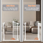 Fairy Baby Extra Wide Baby Gates 71.7-76.3 Inch, Auto Close Child Safety Gates for Stairs Banister Doorways Hallway,Indoor Safety Child Gates for Kids or Pets