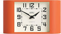 NEWGATE® Mini Metro Desk Clock | Retro Mantel Clock | Orange | Mid Century Style for Desk, Table top, Shelf or Bedside