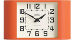 NEWGATE® Mini Metro Desk Clock | Retro Mantel Clock | Orange | Mid Century Style for Desk, Table top, Shelf or Bedside