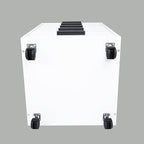 5-Drawer Rolling Under Desk Storage Cart - Mobile Organizer with Lockable Casters, White Engineered Wood Scratch-Resistant for Home Office Dorm Studio, 15.7 x 15.7 x 26 Inches