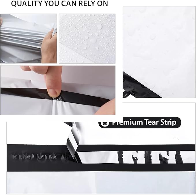 100 12x16 Poly Mailers Bags Inch Premium Envelopes Shipping Bag, Self-Seal, Waterproof, Privacy Opaque, Mailing Packaging Bags