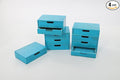 4-piece Drawer Cabinet, Organizer Sorter Container Keeper Unit Storage Box Stackable Chest Divider Shelf System with 10 Drawers & 4 Stackable Units for Home Office Study Room Dorm Bedroom(Blue)