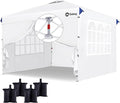 Sekey 10x10 Pop Up Canopy with 4 Sidewalls, One Push Setup Instant Outdoor Gazebo, Instant Easy Up Canopy with UPF50+ Top, 4 Weight Bags for Events, Beach, Patio, Camping