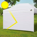 Eurmax USA Instant Canopy SunWall Camping Tent Tarp Shelter 10x15, Sidewall Only (White)