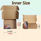MEBRUDY 12x9x4 Inches Shipping Boxes Pack of 20, Small Corrugated Cardboard Box for Mailing Packing Literature Mailer