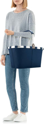 reisenthel carrybag dark blue - Sturdy shopping basket with plenty of storage space and practical inner pocket - Elegant and water-repellent design