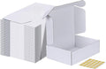 MEBRUDY 10x7x3 Inches Shipping Boxes Pack of 25, White Corrugated Cardboard Box for Mailing Packing Literature Mailer