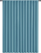 Hiasan Patio Sliding Room Divider Door Curtains - Extra Wide Privacy Room Thermal Insulated Blackout Curtain with Back Tab & Rod Pocket for Bedroom Partition(100 x 108 Inches, Stone Blue)