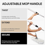 24 Inch Purple Commercial Dust Mop & Floor Sweeper with Extendable Handle – Mop for Hardwood, Tile, and Concrete Floor Cleaning