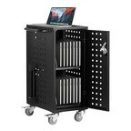 VEVOR 16 Device Charging Station with Lock & Key, Mobile Charging Cart for Chromebook, iPads, Tablet and Laptop, Up to 15.6 in Screen Size, Office and Classroom Locking Charging Station