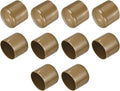 uxcell 10pcs Rubber End Caps 46mm ID Vinyl Round End Cap Cover Screw Thread Protectors Light Brown