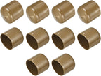 uxcell 10pcs Rubber End Caps 46mm ID Vinyl Round End Cap Cover Screw Thread Protectors Light Brown