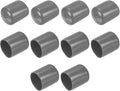 uxcell 10pcs Rubber End Caps 22mm ID Vinyl Round End Cap Cover Screw Thread Protectors Dark Grey