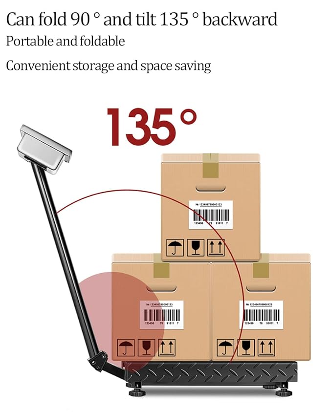 660 lb Commercial Platform Scale with LB/KG Industrial Floor Scale Stainless Steel High-Definition LCD Display,Digital Heavy Duty Luggage Package Price Computing Postal Shipping